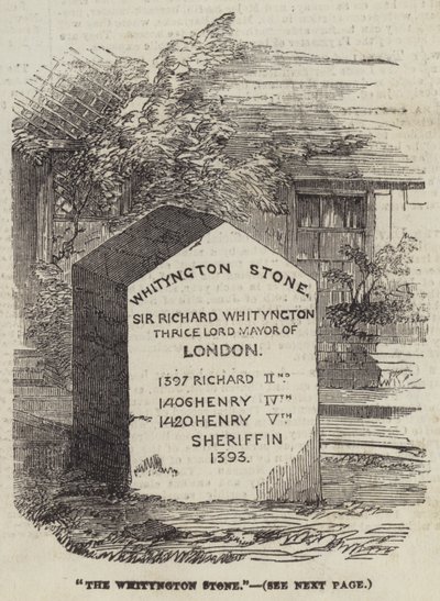 Der Whityngton-Stein (Stich) von English School