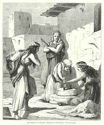 Kvindernes kvinder reduceret til trældom, Esajas XLVII (gravering) af English School