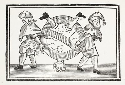 The World Turned Upside Down, illustration fra Chap-books of the Eighteenth Century af John Ashton, pub. 1882 af English School