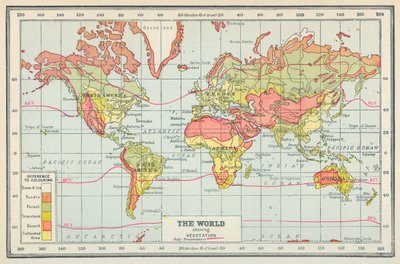 Verden med vegetation (farvelitografi) af English School