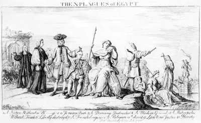 Egyptens X plager, ca. 1749 af English School