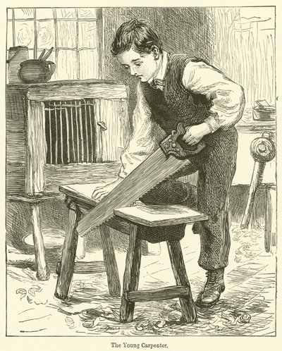 Den unge tømrer (gravering) af English School