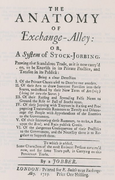 Anatomien i Exchange Alley af English School