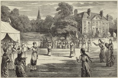 Det gamle nationale spil af stolebold af English School