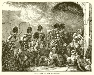 Angrebet på Alumbagh (1857) af English School