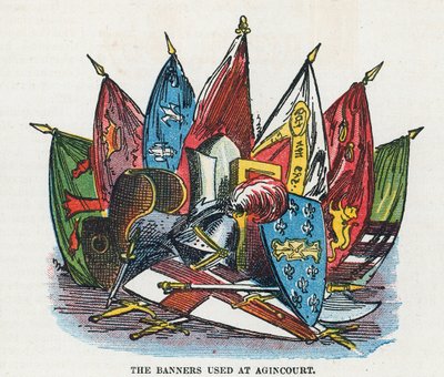 Bannerene brugt på Agincourt af English School