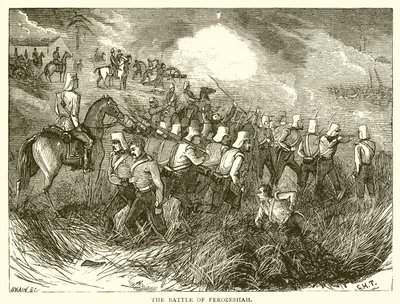 Slaget ved Ferozeshah (1845) af English School