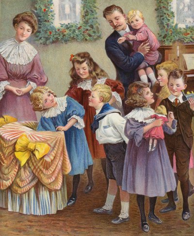 Klidkarret (farvelitografi) af English School