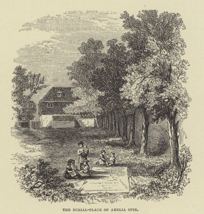 Amelia Opies gravsted (gravering) af English School