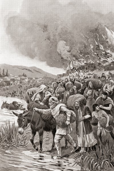 Afbrændingen af Sardis under det joniske oprør i 498 f.Kr., fra Hutchinson
