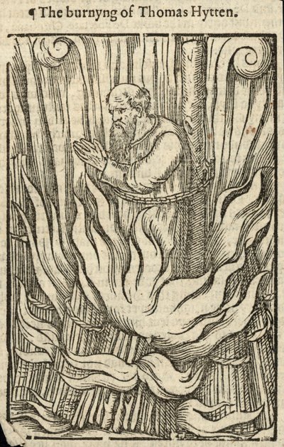 Afbrændingen af Thomas Hytten (kobberstik) af English School