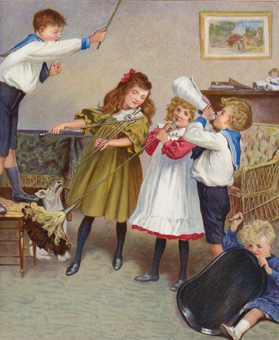 Børnenes koncert (farvelitografi) af English School