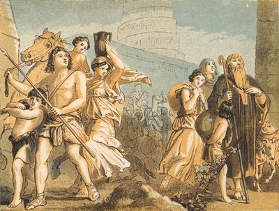 Tungeforvirringen (farvet indgravering) af English School