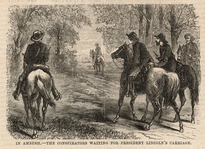 Konspiratørerne venter på præsident Lincolns vogn af English School