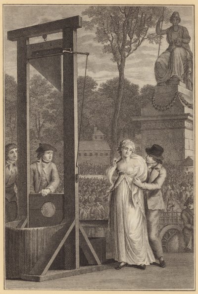 Der Tod von Charlotte Corday (Gravur) von English School
