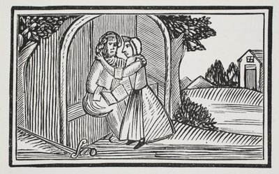 The death of Guy, illustration fra Chap-books of the Eighteenth Century af John Ashton, pub. 1882 af English School