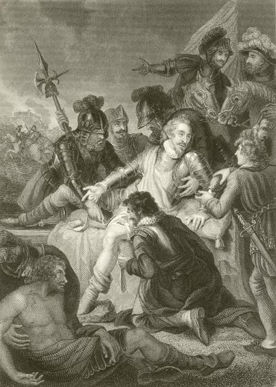 Sir Philip Sidneys død af English School