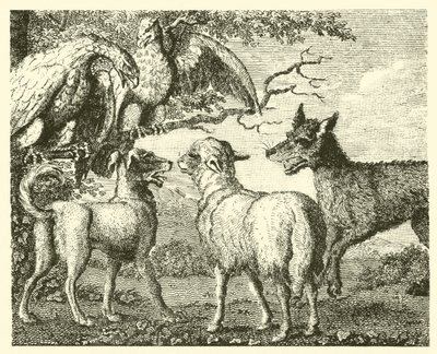 Hunden og fåret (gravering) af English School