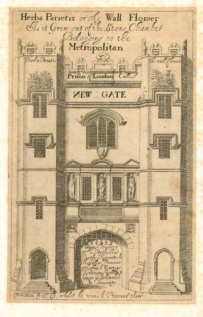 Den tidligst kendte udsigt over Newgate af English School
