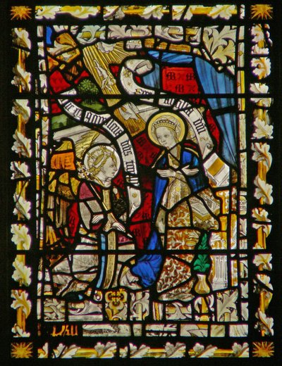 Østvinduet forestiller bebudelsen af English School