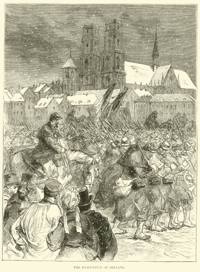 Evakueringen af Orleans, december 1870 af English School