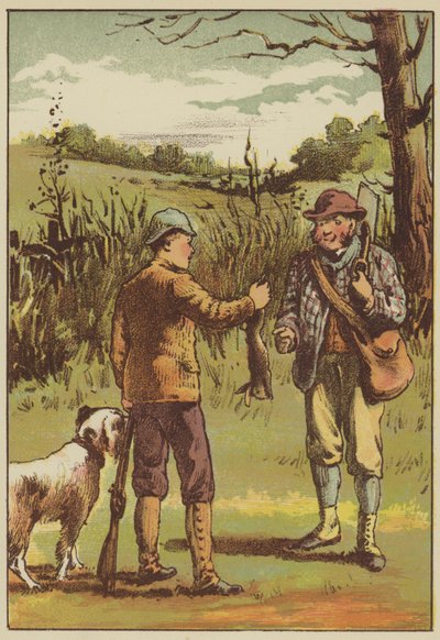 Det første drab (farvet indgravering) af English School