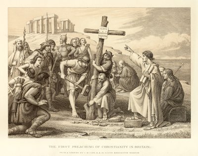 Den første forkyndelse af kristendommen i Storbritannien af English School