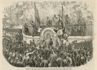 Den første offentlige drikkefontæne af English School