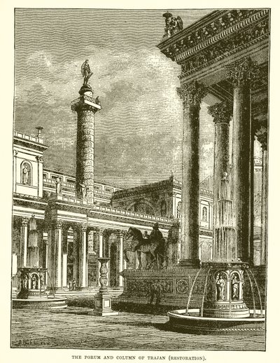 Trajans forum og kolonne af English School