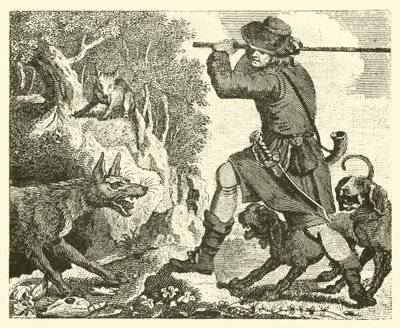 Ræven og ulven (kobberstik) af English School