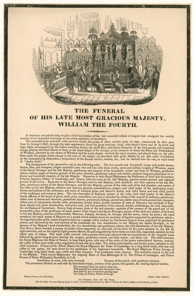 Begravelsen af kong Vilhelm IV af English School