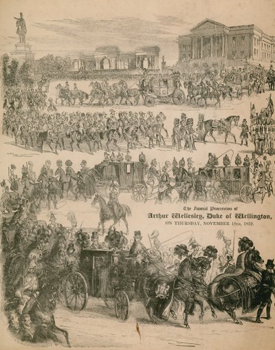 Begravelsesoptoget af Arthur Wellesley, hertugen af Wellington, den 18. november 1852 af English School