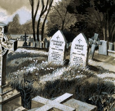 Charles og Mary Lambs gravsten af English School