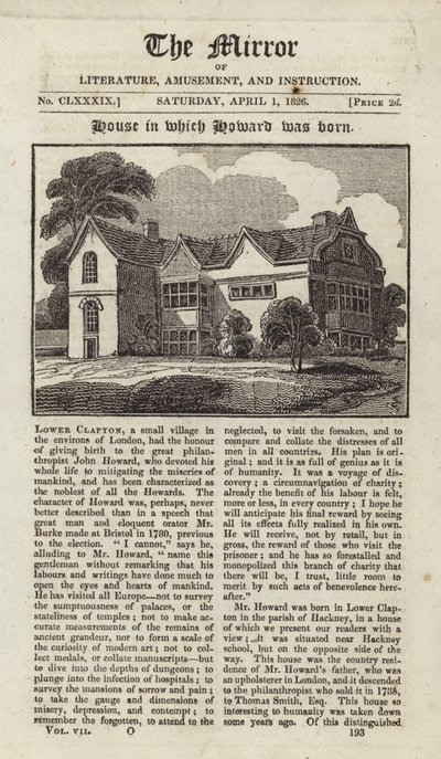 Huset, hvori John Howard blev født af English School