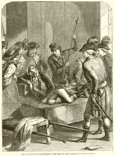 De sidste timer af Robespierre i hallen i Udvalget for Offentlig Sikkerhed af English School