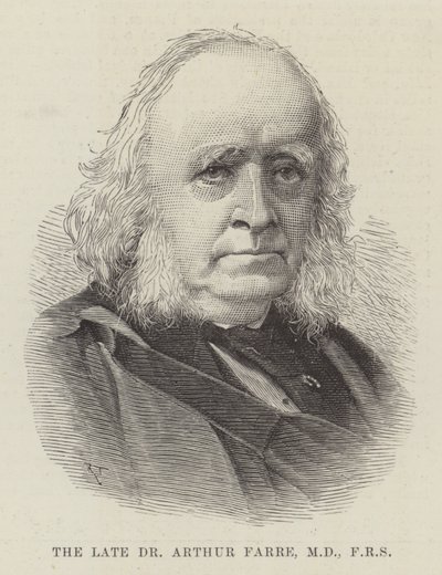 Den afdøde Dr. Arthur Farre, MD, FRS (gravering) af English School