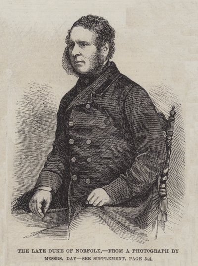 Den afdøde hertug af Norfolk (gravering) af English School