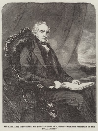 Den afdøde James Montgomery, Poeten (gravering) af English School