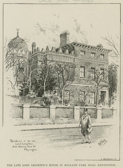 Det afdøde Lord Leightons hus i Holland Park Road, Kensington, London af English School