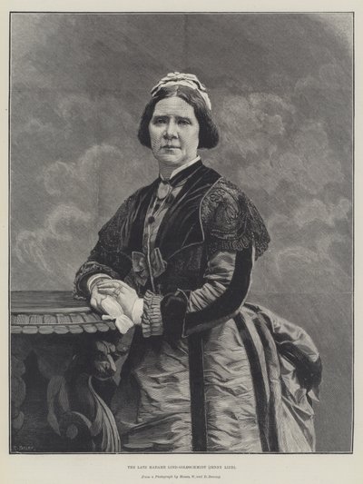 Afdøde Madame Lind-Goldschmidt, Jenny Lind (gravering) af English School