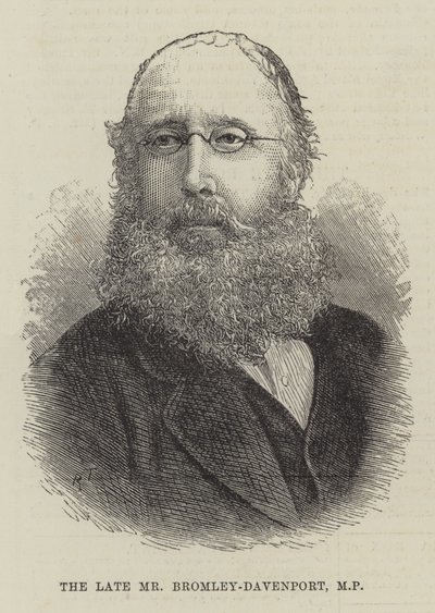 Den afdøde hr. Bromley-Davenport, MP (gravering) af English School