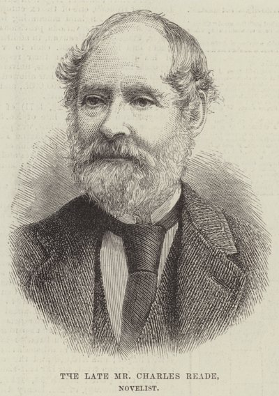 Den afdøde hr. Charles Reade, romanforfatter (gravering) af English School