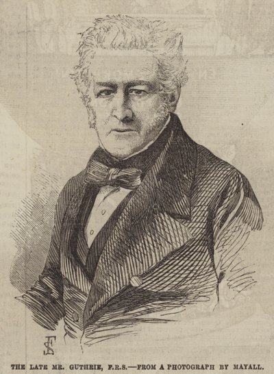 Den afdøde hr. Guthrie, FRS (gravering) af English School