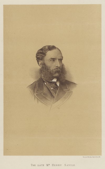 Den afdøde hr. Henry Savile (litho) af English School