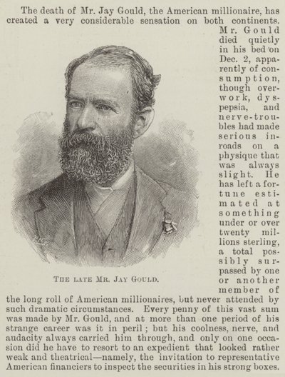 Den afdøde Mr Jay Gould (gravering) af English School