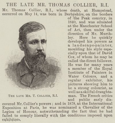 Afdøde hr. Thomas Collier, RI (gravering) af English School