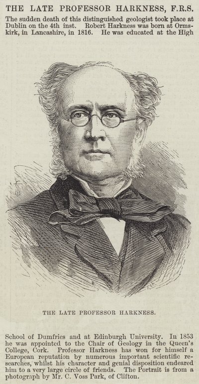 Den afdøde professor Harkness (gravering) af English School