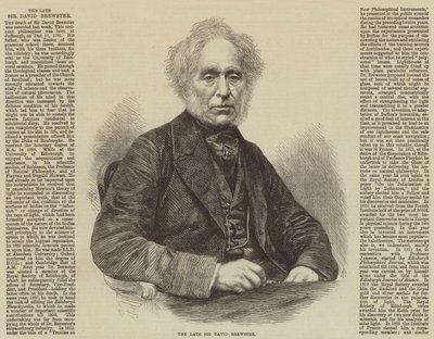 Den afdøde Sir David Brewster (gravering) af English School