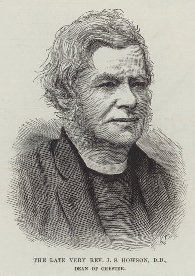 Den afdøde Very Reverend J S Howson, DD, Dean of Chester (gravering) af English School
