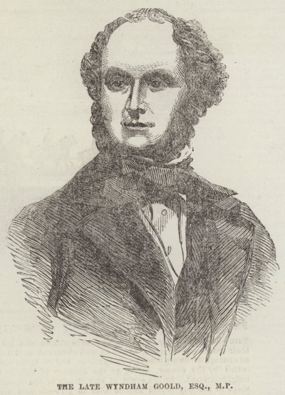 Den afdøde Wyndham Goold, Esquire, MP (gravering) af English School
